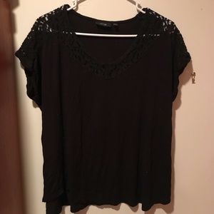 Apt. 9 Black Short Sleeve Flowy Top